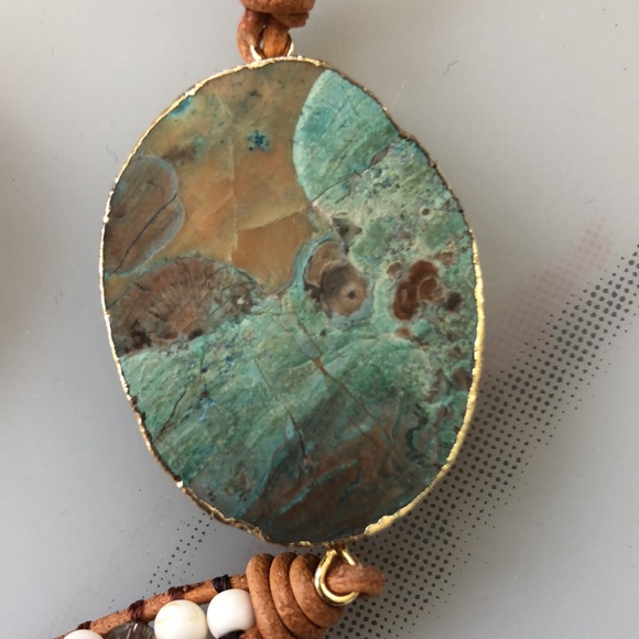 Cape Diablo Turquoise Agate Beaded Wrap Bracelet - Picture 7 of 7